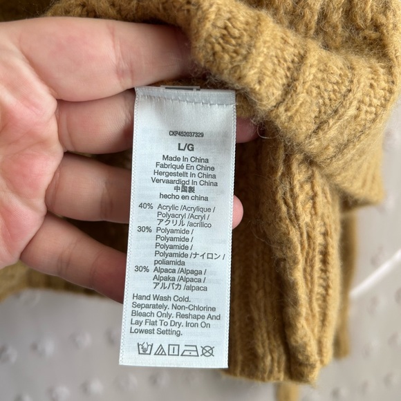 Madewell Tan Cable Knit Sweater - Picture 4 of 5